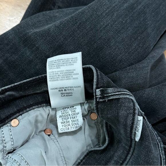 Mother The Insider Crop Step Fray Jeans in Save Your Soul Size 28 - Picture 10 of 10